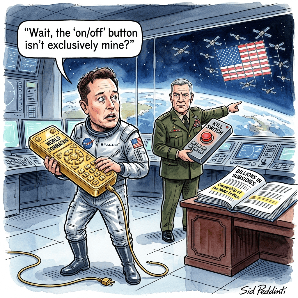 Musk Discovers That When Governments Pay For Satellites, They Secretly Expect To Hold The Remote&nbsp;Control